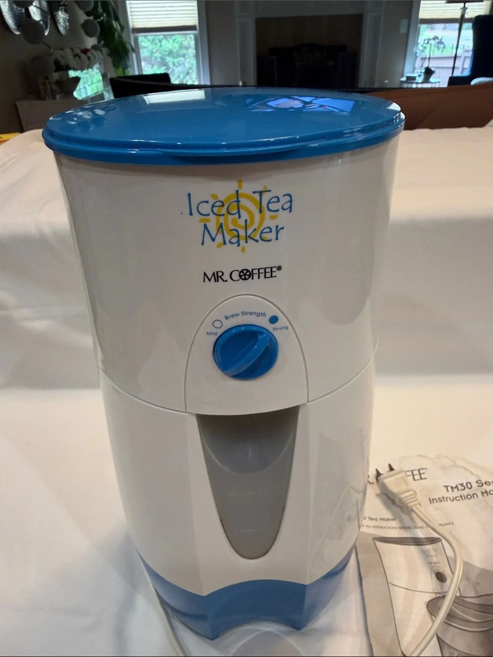 Mr. Coffee Iced Tea Maker in White & Blue